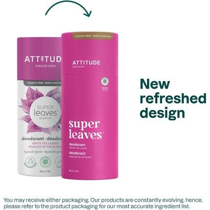 Attitude Plastic - Free Deodorant EWG Verified Aluminum Free Vegan Déodorant (Déo) Mixte - Maison des fragrances