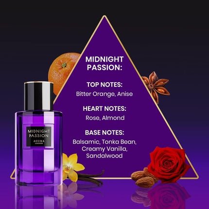 Aura Aoura London Midnight Passion Perfume Eau de Parfum (EDP) Femme 100ml - Maison des fragrances