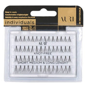 Auri Individuals Mix Artificial Eyelashes Clusters Without Strips Short Medium Long 56 Pieces - Maison des fragrances