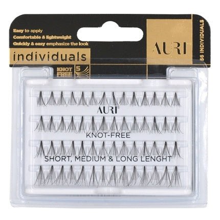 Auri Individuals Mix Artificial Eyelashes Clusters Without Strips Short Medium Long 56 Pieces - Maison des fragrances