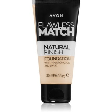 Avon Flawless Match Natural Finish Moisturizing Foundation - SPF 20, Color: 130N Alabaster, Size: 30 ml - Maison des fragrances
