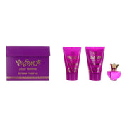 Versace pour femme Dylan Purple Set Eau de parfum  5ml Bath and Shower Gel 25ml Body Lotion 25ml