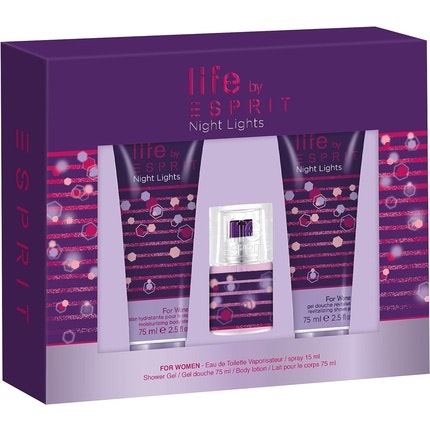 Esprit Night Lights Woman 15ml and 75ml Night Lights Eau de toilette  Avec Shower Gel Esprit