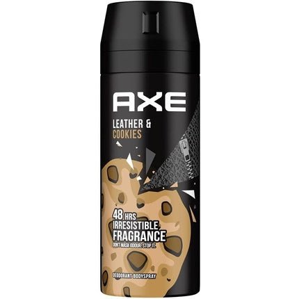 AXE Body Spray Leather & Cookies Deodorant without Aluminum Fights Odor-Creating Bacteria and Unpleasant Odors 150ml - Maison des fragrances