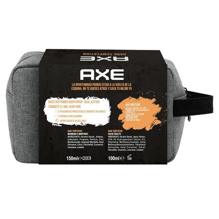 Axe Dark Temptation 's Toiletry Bag with Body and Eau de Toilette (EDT) Homme - Maison des fragrances