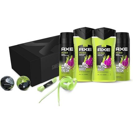 Axe Epic Fresh Gift Set with Body Spray, Shower Gel, Trainer Balls and Luminous Shoelaces - Maison des fragrances