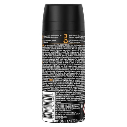 Axe Fine Fragrance Collection Premium Bodyspray Black Vanilla Deodorant without Aluminum for 72 Hours Freshness Déodorant (Déo) Mixte 150ml - Maison des fragrances