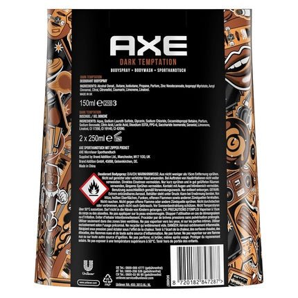 Axee Gift Set Dark Temptation Care Set with Deodorant and Shower Gel - Maison des fragrances