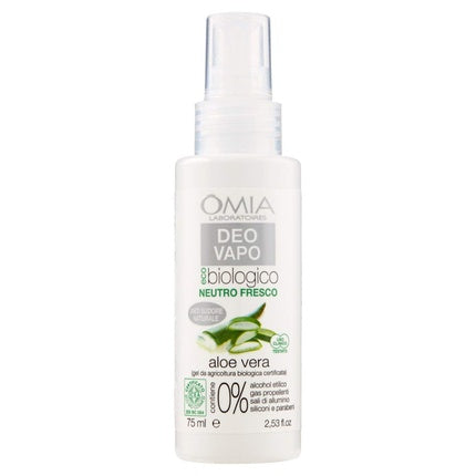 Omia Aloe Vera Eco Bio Deodorant Spray for Intense Sweating 75ml Omia