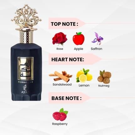 Ayat Perfumes The Crown of Ayat Monarchy - Unisex Oriental Oud with Vanilla, Lemon, Leather, Amber, Orange, and Musk Eau de Parfum 100ml Unisexe - Maison des fragrances