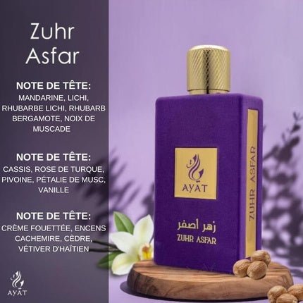 Ayat Perfumes Zhur Asfar - Arabian Oriental Fragrance Eau de Parfum (EDP) Femme 100ml - Maison des fragrances