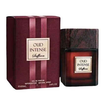 Oud Intense Saffron by Fragrance World Eau De Parfum 100ml 3.4 fl oz For Men Fragrance World