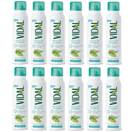 Vidal White Musk Deodorant Muschio Bianco Asciutto Invisibile 48H Déodorant (Déo) Mixte 150ml