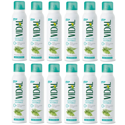 Vidal White Musk Deodorant Muschio Bianco Asciutto Invisibile 48H 150ml Vidal