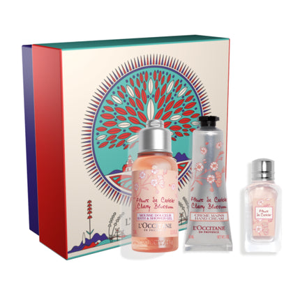 L'OCCITANE Cherry Blossom Meet Gift Box Shower Gel Hand Cream Perfume Maison des fragrances