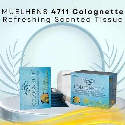 4711 Lemon tte Refreshing Tissue Box Of 10 Eau de Cologne Unisexe