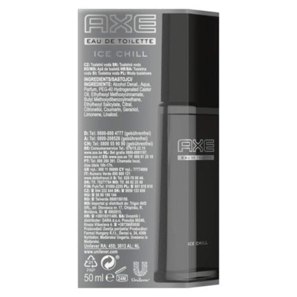 Axe Ice Chill Eau de Toilette for Men with Fresh Mint and Citrus Scent 50ml Axe/Lynx