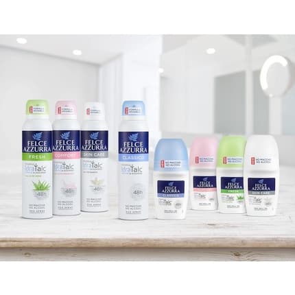 Felce Azzurra Skin Care Deodorant Roll On 48h Formula Idra Talc with White Tea Déodorant (Déo) Mixte 50ml