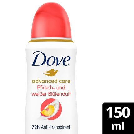 Dove Advanced Care Anti Transpirant Deo Spray go fresh Peach and White Flower Scent with Skin Hydration Technology 150ml Dove