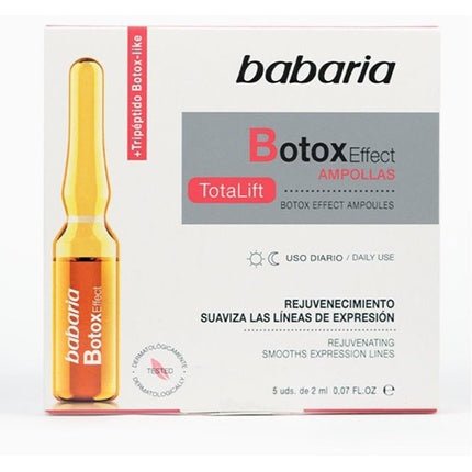 Babaria Botox Effect Total Lift Ampoules with Botox - Like Tripeptide and Mills 5 x 2ml - Pack of 5 - Maison des fragrances