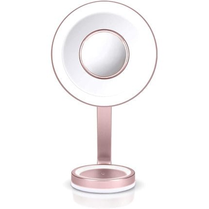 BaByliss 9450E LED Beauty Makeup Mirror with Satin Finish and Dimmable LED Lighting 10x Magnification and 5 Light Settings - Maison des fragrances