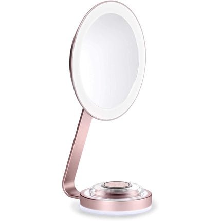 BaByliss 9450E LED Beauty Makeup Mirror with Satin Finish and Dimmable LED Lighting 10x Magnification and 5 Light Settings - Maison des fragrances