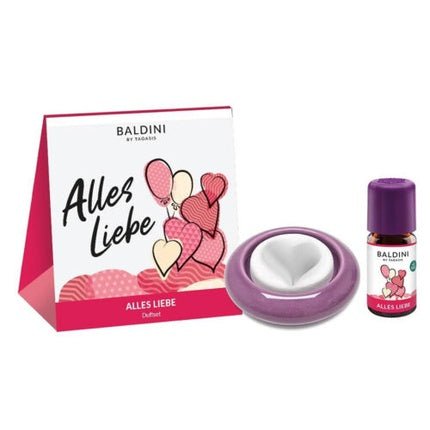 Baldini Alles Liebe Organic Fragrance Set 5ml with Heart Fragrance Stone Ylang Ylang - Maison des fragrances