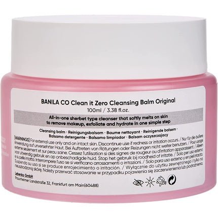 BANILA CO. Clean it Zero Original All - in - One Cleansing Balm 100ml - Maison des fragrances