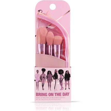 Barbie Makeup Brushes in Travel Pouch 5 Makeup Brushes - Maison des fragrances