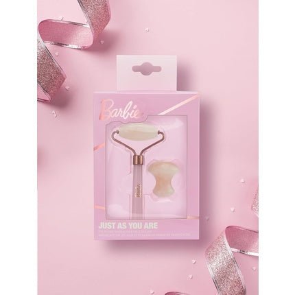 Barbie Rose Quartz Facial Roller and Rose Quartz Eye Stone Massager for Face and Eyes Skincare - Maison des fragrances
