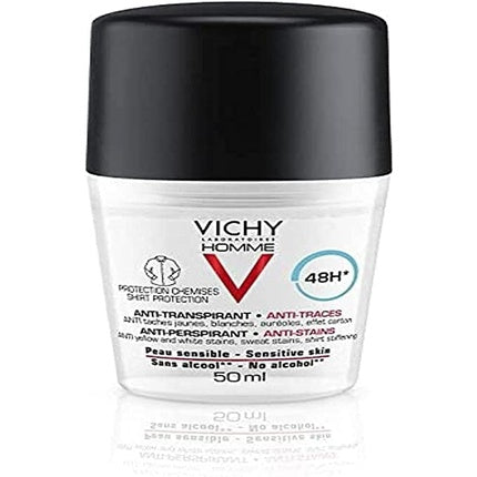 Vichy Homme 48H Antiperspirant Deodorant Anti-Mark Roll-On 50ml Vichy