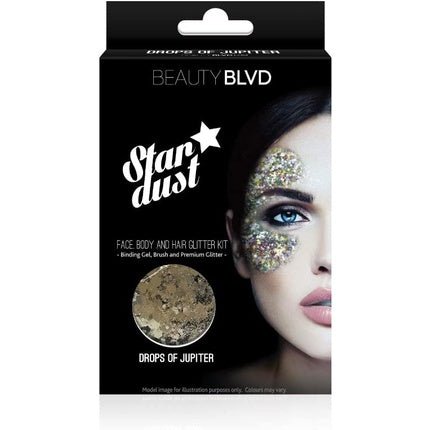 BEAUTYBLVD Stardust Glitter Kit for Face, Hair, and Body - Drops of Jupiter - Maison des fragrances