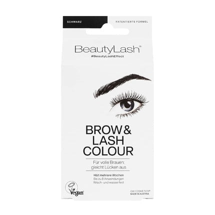BeautyLash BROW & LASH COLOUR - Fills Gaps for Full Brows and Intensely Black Lashes - Vegan, Smudge - proof and Waterproof - Lasts up to 6 Weeks - 7ml - Maison des fragrances