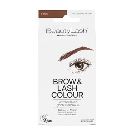 BeautyLash BROW & LASH COLOUR - Fills Gaps for Full Brows and Intensely Brown Lashes - Vegan, Smudge - proof and Waterproof - Lasts up to 6 Weeks - 7ml - Maison des fragrances