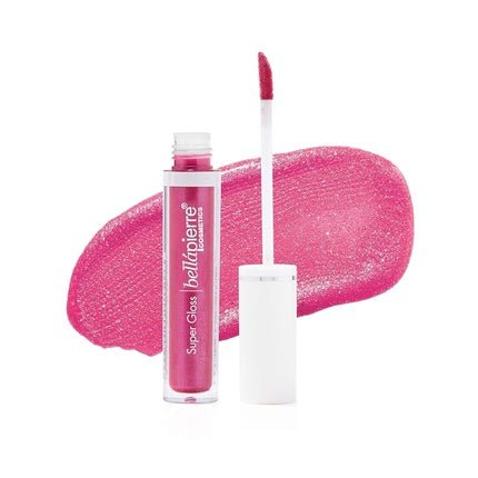 Bellapierre New Super Gloss Richly Pigmented Mineral Lip Gloss 100% Natural Formulation Non - Toxic and Paraben Free Long Lasting Nourishing Color Bubble Gum - Maison des fragrances