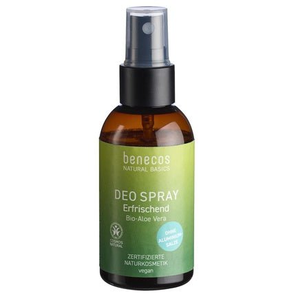 Benecos Natural Basics Organic Aloe Vera Deodorant Spray 75ml - Vegan - Dermatologically Tested - Maison des fragrances