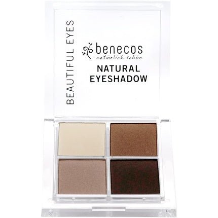 Benecos Natural Cosmetics Quattro Eyeshadow Palette Vegan Coffee - Maison des fragrances