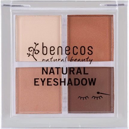 Benecos Natural Cosmetics Quattro Eyeshadow Palette Vegan Coffee - Maison des fragrances