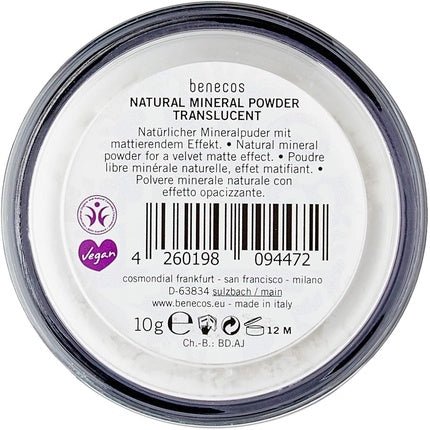 Benecos Natural Mineral Powder Translucent 10g - Maison des fragrances