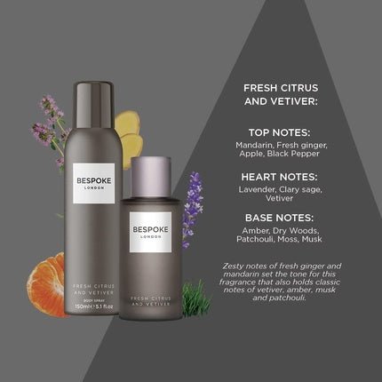 Bespoke London Bespoke Fresh Citrus and Vetiver 100 Eau de Parfum (EDP) Mixte - Maison des fragrances