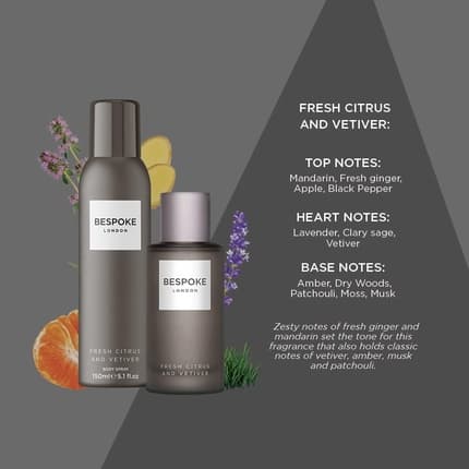 Bespoke London Bespoke Fresh Citrus and Vetiver 100 Eau de Parfum (EDP) Mixte - Maison des fragrances