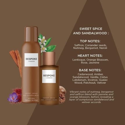 Bespoke London Bespoke Sweet Spice and Sandalwood 100 Eau de Parfum (EDP) Mixte - Maison des fragrances