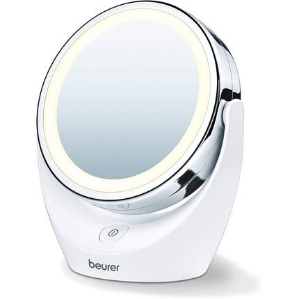 Beurer BS49 Illuminated Vanity Mirror Rotatable Make - Up Mirror with Normal and 5x Magnification Battery Operated LED Cosmetic Mirror Ideal for Make - Up or Shaving - Maison des fragrances