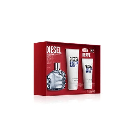 Diesel Only The Brave Eau De Toilette Spray Cologne Pour Homme Cedarwood Accord Lemon and Rosemary Leaves Coffret - 2.5 fl oz, 1oz équivaut à 30ml Eau de toilette Diesel