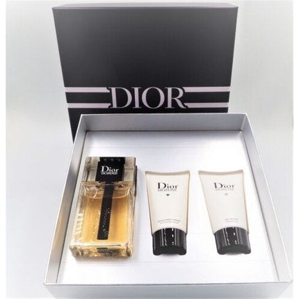 Dior HOMME 3 Piece Coffret Pour Homme: 3.4oz, 1oz équivaut à 30ml Eau de toilette , 1.7oz, 1oz équivaut à 30ml Shave Balm, 1.7oz, 1oz équivaut à 30ml Shower Gel Dior