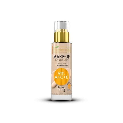 Bielenda Make - Up Academie Liquid Foundation with Vitamins A, C, and E 30ml Beige - Maison des fragrances