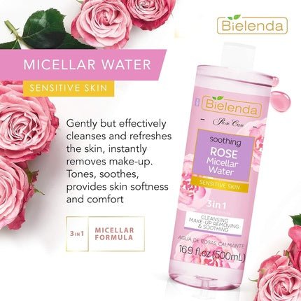 Bielenda Rose Care Water Soothing Make - Up Remover for Sensitive Skin - Maison des fragrances