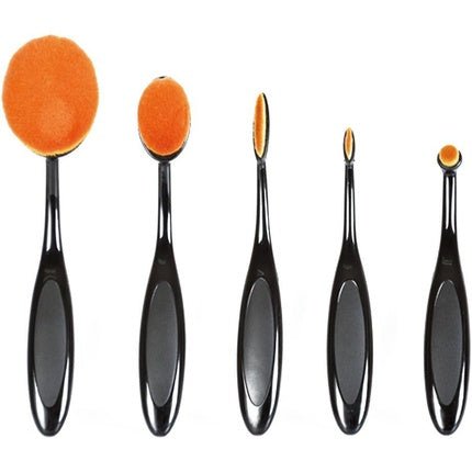 BIFULL Oval Brow 5 Brushes Black - Pack of 5 - Maison des fragrances