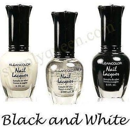Black and Matte Nail Polish Lacquer Set - Pack of 3 - Maison des fragrances