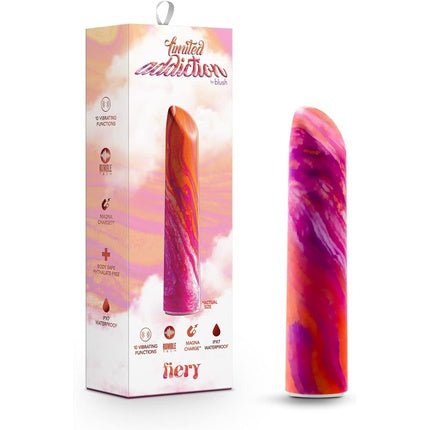 Blush Novelties Limited Addiction Fiery Power Vibe 10 RumbleTech Deep Rumbly Vibration Settings Rechargeable Waterproof - Maison des fragrances